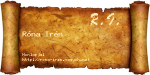 Róna Irén névjegykártya