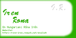 iren rona business card