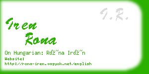 iren rona business card